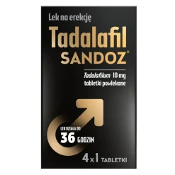 Tadalafil Sandoz, 10 mg, tabletki powlekane, 4 szt.