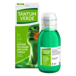 Tantum Verde, 0,15%, roztwór do płukania jamy ustnej i gardła, 240 ml