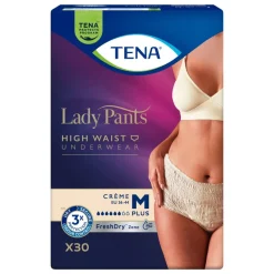 Tena Lady Pants Plus, majtki chłonne, Creme, rozmiar M, 30 szt.
