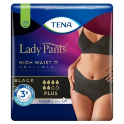 Tena Lady Pants Plus, majtki chłonne, Black, rozmiar L, 8 szt.