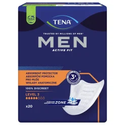 TENA Men Active Fit (Super), wkłady anatomiczne, level 3, 20 szt.