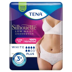 Tena Silhouette Plus, majtki chłonne, White, rozmiar M, 12 szt.