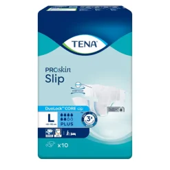 TENA Slip ProSkin Plus, pieluchomajtki, rozmiar L, 10 szt.