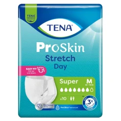 Tena Stretch ProSkin Super Day, pieluchomajtki na dzień, rozmiar M, 10 szt.