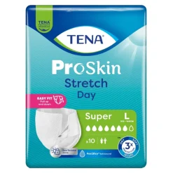 Tena Stretch ProSkin Super Day, pieluchomajtki na dzień, rozmiar L, 10 szt.