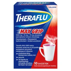 Theraflu Max Grip, 1000 mg+10 mg+70 mg, proszek do sporządzania roztworu doustnego, 10 saszetek