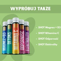 Triggy Vitamin Shot Detox, płyn w ampułce, smak zielone jabłko, 25 ml x 1 szt.