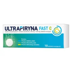 Ultrapiryna Fast C, 500 mg+250 mg, tabletki musujące, 10 szt.