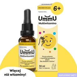 UmmU Multiwitamina 6+, płyn, smak pomarańczowy, 30 ml