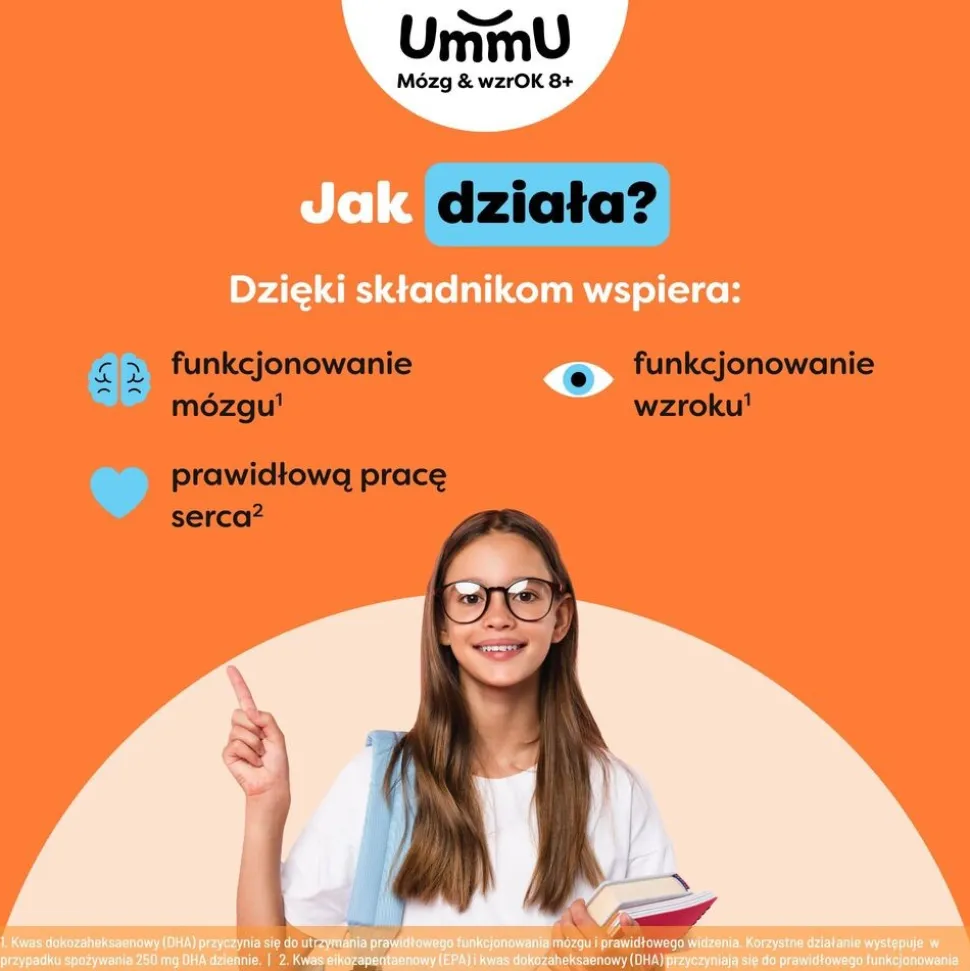 UmmU Mózg & wzrOK 8+, kapsułki miękkie, 240 szt.