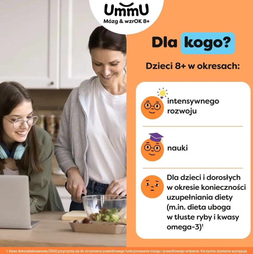 UmmU Mózg & wzrOK 8+, kapsułki miękkie, 240 szt.