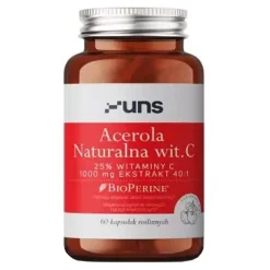 Uns Acerola Naturalna wit.C + Bioperine, kapsułki, 60 szt.