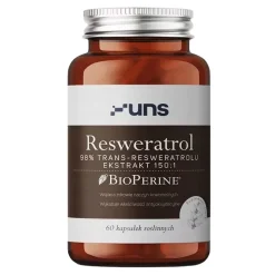 Uns Resweratrol + Bioperine, kapsułki, 60 szt.