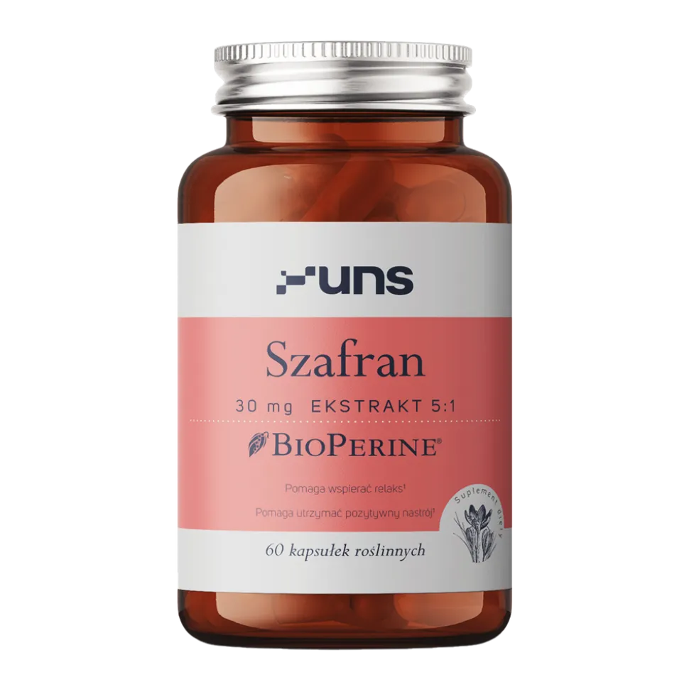 Uns Szafran + Bioperine, kapsułki, 60 szt.