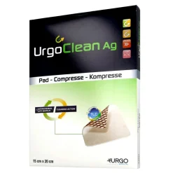 UrgoClean Ag, opatrunek, 15 cm x 20 cm, 1 szt. (z opakowania wielosztukowego)
