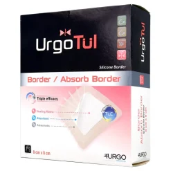 UrgoTul Absorb Border, opatrunek, 8 cm x  8 cm, 1 szt. (z opakowania wielosztukowego)