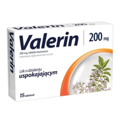 Valerin, 200 mg, tabletki drażowane, 15 szt.