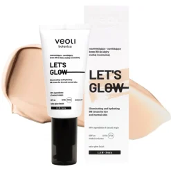 Veoli Botanica Let's Glow SPF 20, rozświetlająco-nawilżający krem BB do skóry suchej i normalnej, 1.5 N Ivory, 30 ml