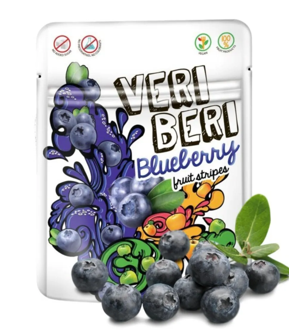 Veri Beri Cherry, bezglutenowe żelki jagodowe, 50 g