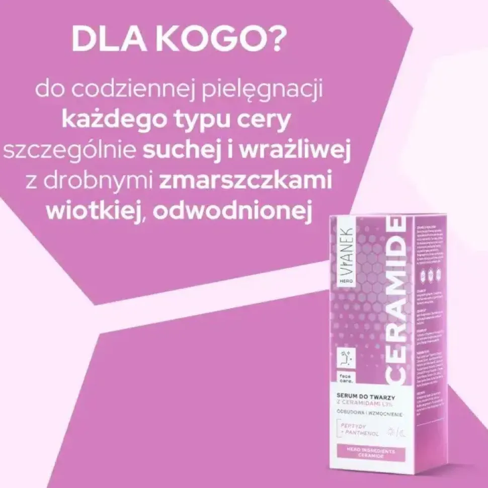 Vianek Hero, serum do twarzy z ceramidami, 30 ml