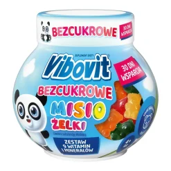 Vibovit Bezcukrowe Misio Żelki, smak owocowy, 120 g (ok. 30 szt.)