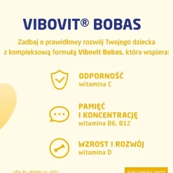 Vibovit Bobas, proszek o smaku waniliowym, 44 sasz.