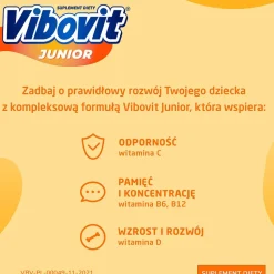 Vibovit Junior o smaku pomarańczowym, proszek, 2 g, 44 saszetek