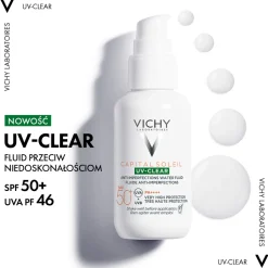 Vichy Capital Soleil, fluid przeciw niedoskonałościom, SPF 50+, 40 ml