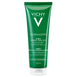 Vichy Normaderm, 3 w 1 Oczyszczanie, peeling, maska, 125 ml
