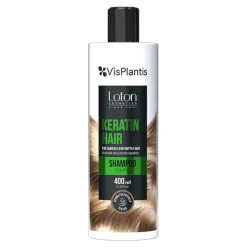 Vis Plantis Loton Cosmetics, Keratin hair, szampon do włosów zniszczonych i łamliwych, 400 ml