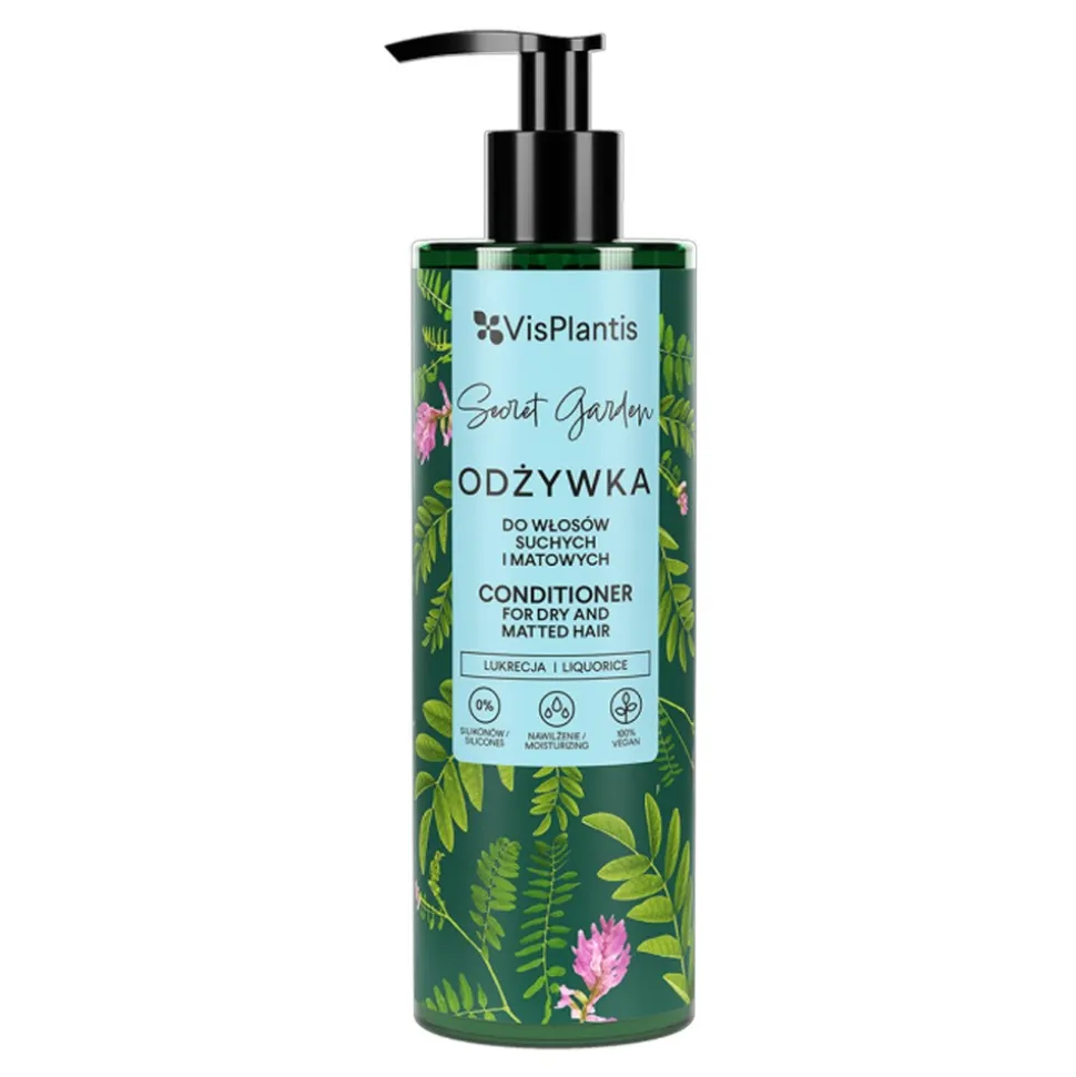 Vis Plantis, odżywka do włosów suchych i matowych, lukrecja, lipa, prawoślaz, 400 ml