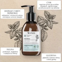 Vis Plantis Pharma Care, odżywka do włosów przetłuszczających się, mięta i cynk, 300 ml