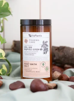 Vis Plantis Pharma Care, sól do kąpieli stóp, kasztanowiec+borowina, 560 g