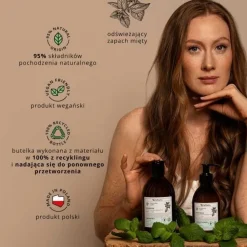 Vis Plantis Pharma Care, szampon do włosów przetłuszczających się, mięta + cynk, 500 ml