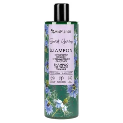 Vis Plantis, szampon do włosów cienkich i pozbawionych objętości, czarnuszka, bawełna, len, 400ml
