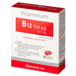 Vitaminum B12 100 mcg Strong, tabletki, 30 szt.