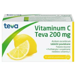 Vitaminum C Teva, 200 mg, tabletki powlekane, 50 szt.