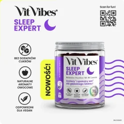 Vit Vibes Sleep Expert, żelki, smak jagody z nutą lawendy, 60 szt.