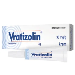 Vratizolin, 30 mg/g, krem, 3 g