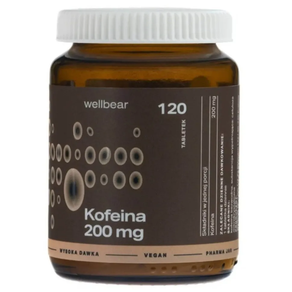 Wellbear Kofeina 200 mg, tabletki, 120 szt.