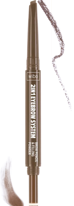 Wibo 2 in 1 Eyebrow System 1, kredka do brwi, 0,2 g