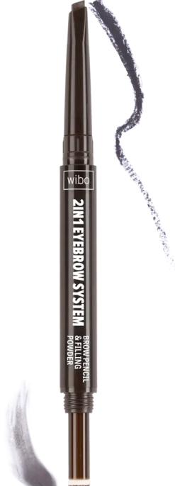 Wibo 2 in 1 Eyebrow System 2, kredka do brwi, 0,2 g