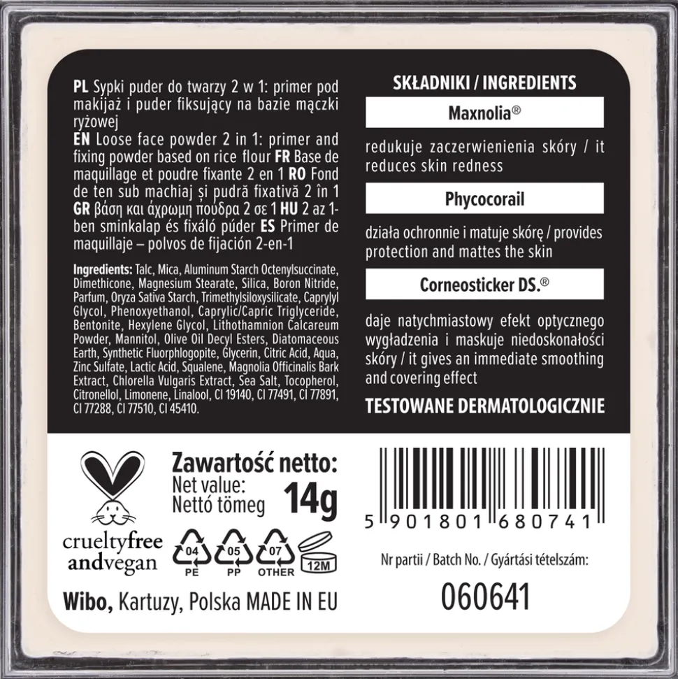 Wibo, puder sypki, Photo Ready, 14 g