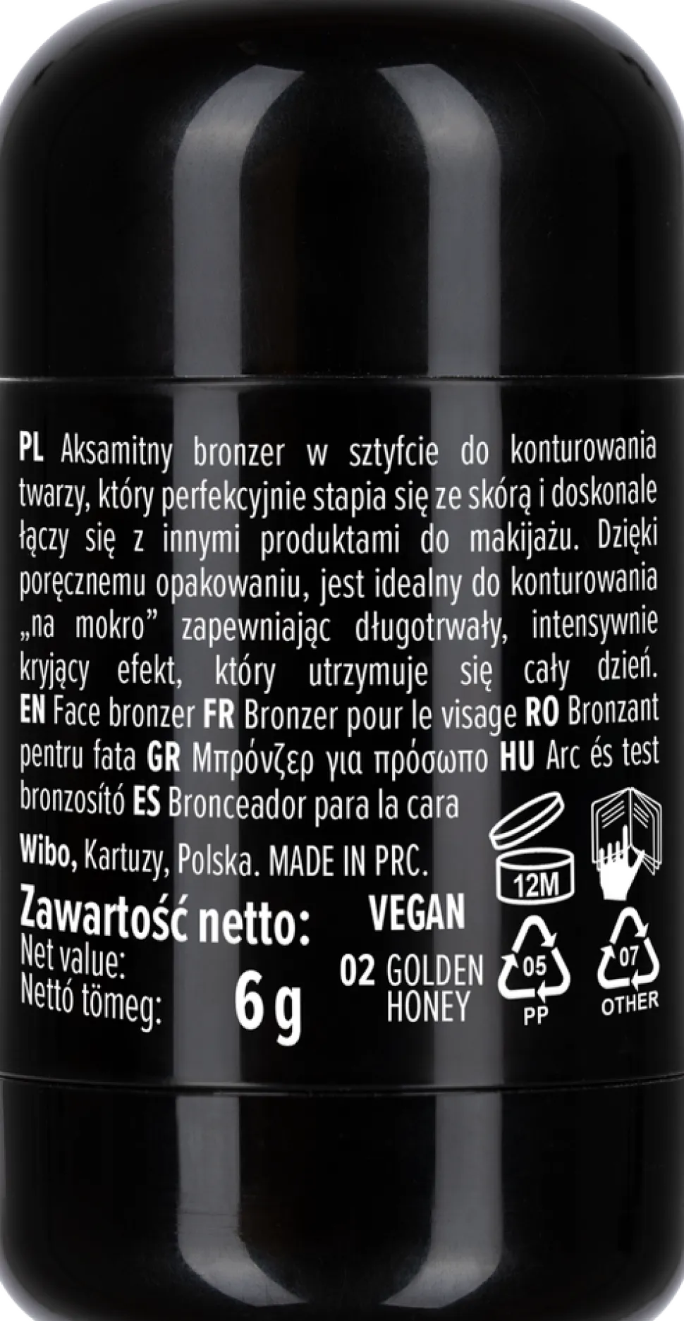Wibo Tantastick 2, bronzer do twarzy, 6 g
