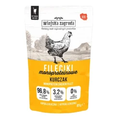 Wiejska Zagroda Fileciki Kurczak, mokra karma dla kota, 85 g