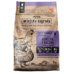 Wiejska Zagroda Kurczak z kaczką, karma sucha dla kota, 5 kg