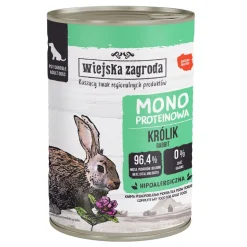 Wiejska Zagroda Monoproteinowa Królik, mokra karma dla psa, 400 g