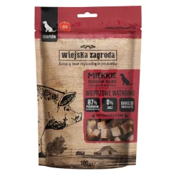 Wiejska Zagroda Wieprzowe Wątróbki, przysmaki dla psa, 100 g