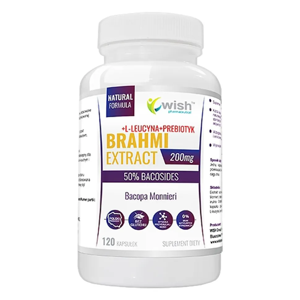 Wish Brahmi Bacopa Monnieri 200 mg, kapsułki, 120 szt.