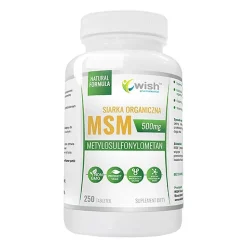 Wish, Siarka organiczna msm 500 mg, tabletki, 250 szt.